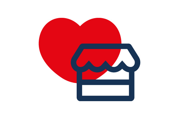 05_icon-buergermeisterkandidatin rotes Herz mit blauem Icon eines Ladengeschäfts