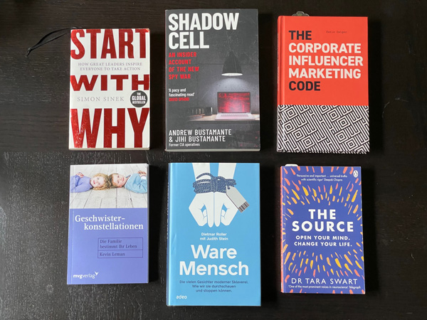 Sechs Bücher, die ich bis zum Ende des Jahres zu Ende lesen möchte.