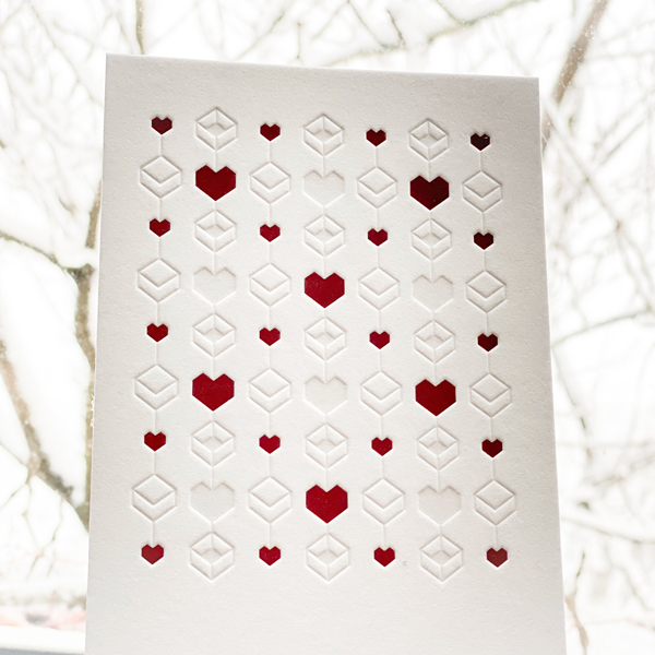 Weihnachtskarte mit Letterpress