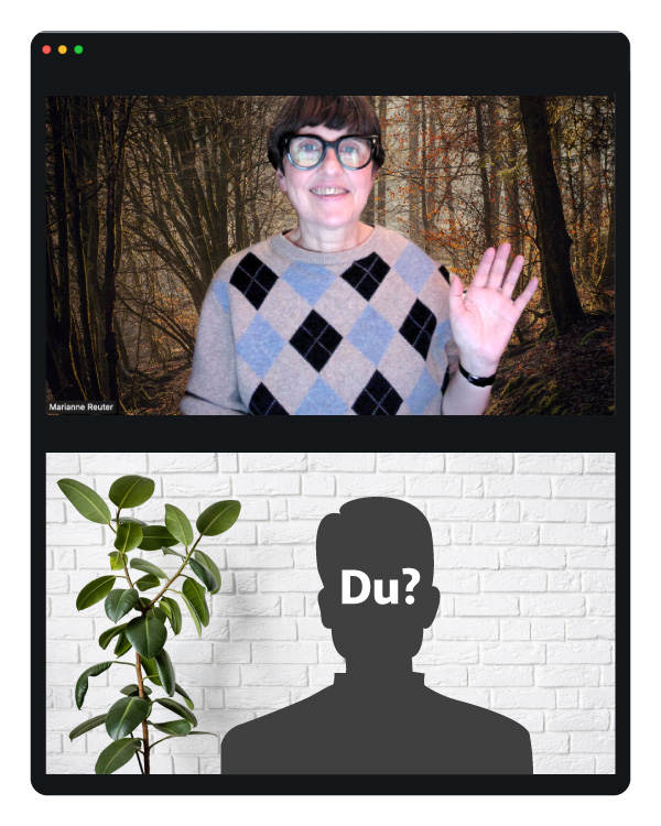 kennenlern-call Zoom-Call mit Marianne Reuter