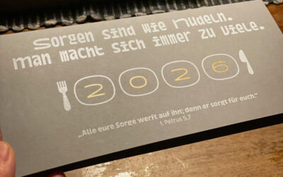 Mein Motto für 2026: „Alle eure Sorge werft auf ihn!“